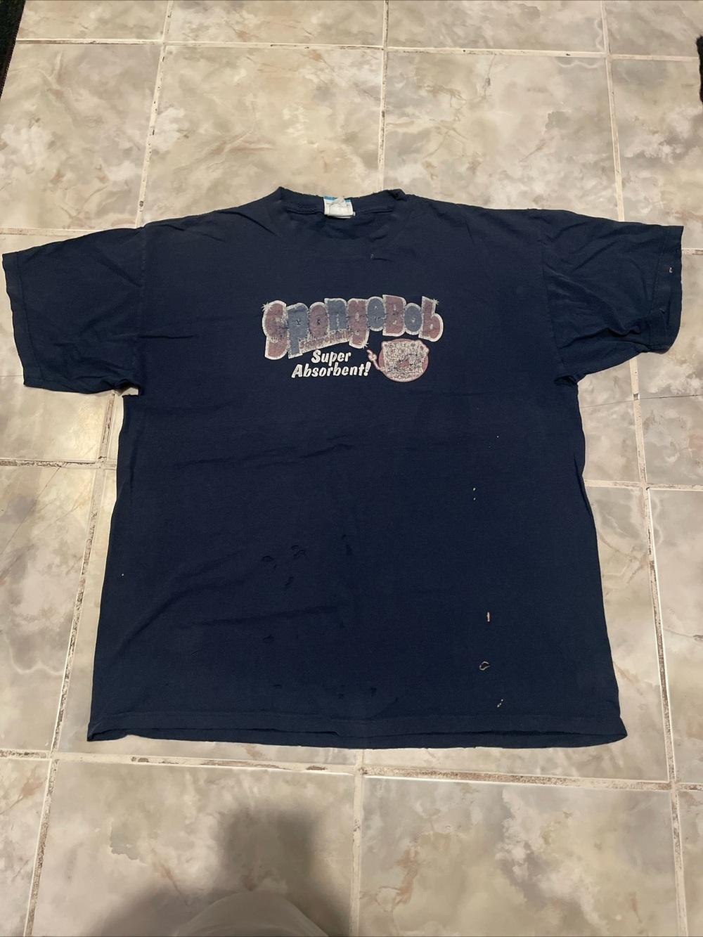 VTG Spongeboob SquarePants T-Shirt “Super Absorbent” Nickelodeon SZ L/XL